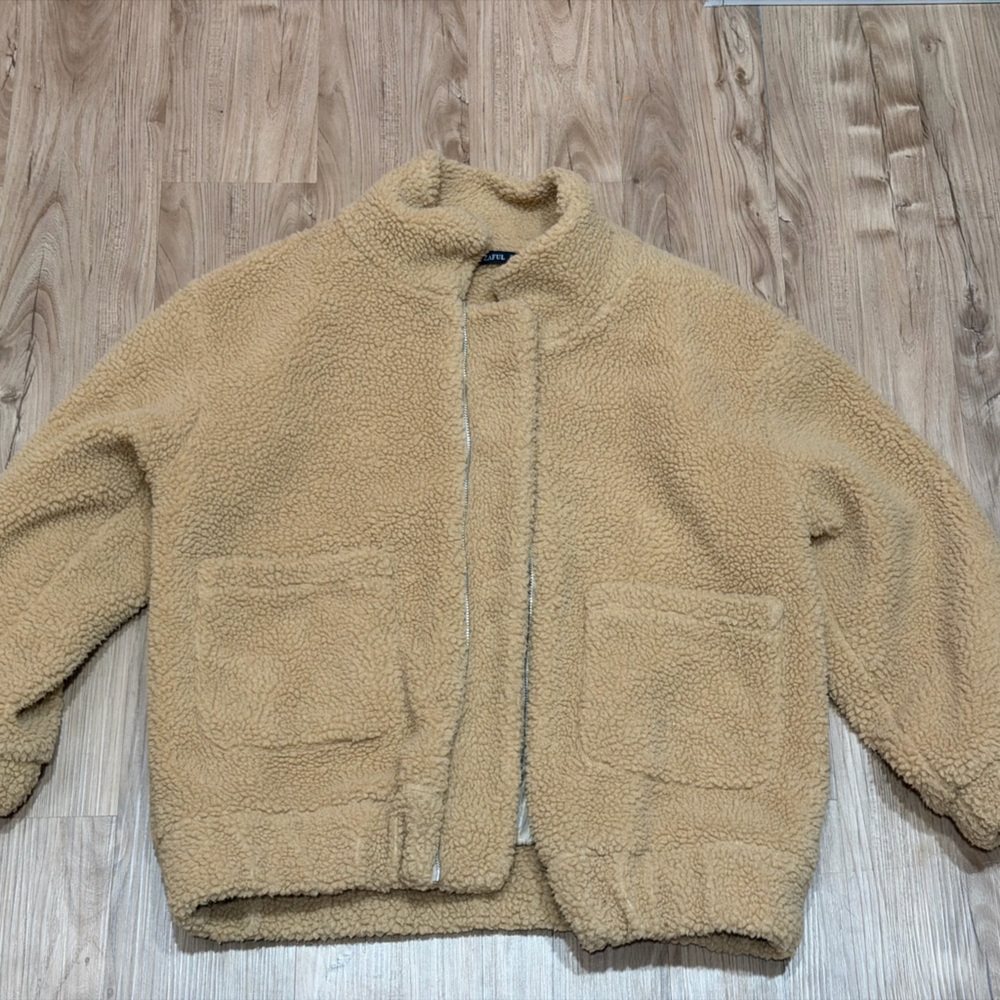 Zaful Tan Sherpa Jacket